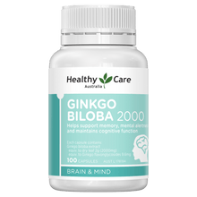 Load image into Gallery viewer, Healthy Care Ginkgo Biloba 2000mg 100 Capsules