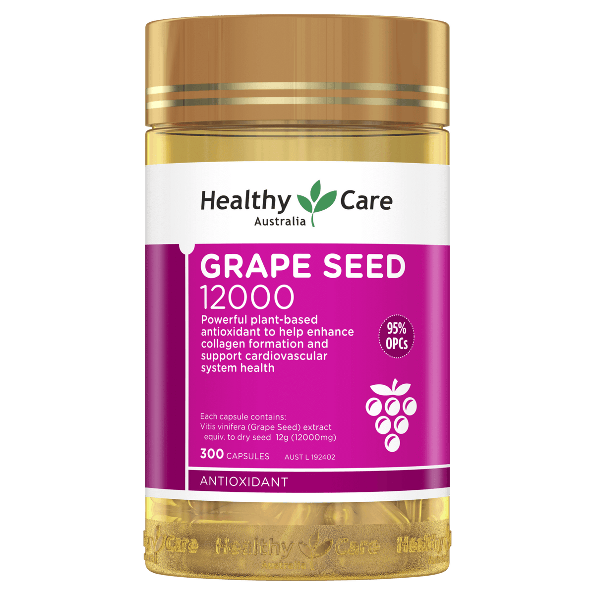 Healthy Care Grape Seed 12000 300 Capsules