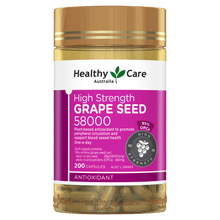 Load image into Gallery viewer, Healthy Care High Strength Grape Seed Extract 58000 200 Capsules