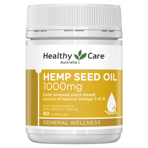 Healthy Care Hemp Seed Oil 1000mg 90 Capsules
