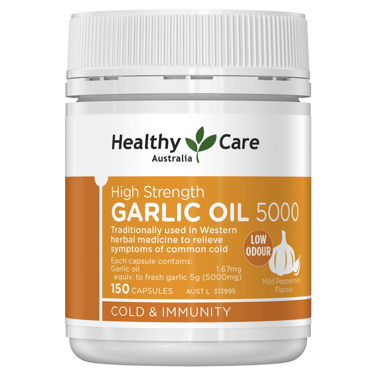 Healthy Care High Strength Garlic Oil 5000 150 Capsules