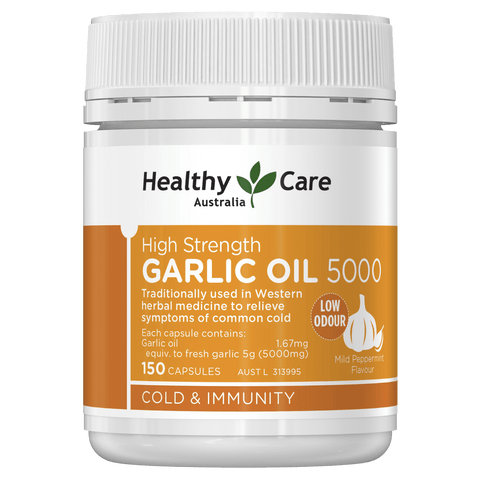 Healthy Care High Strength Garlic Oil 5000 150 Capsules