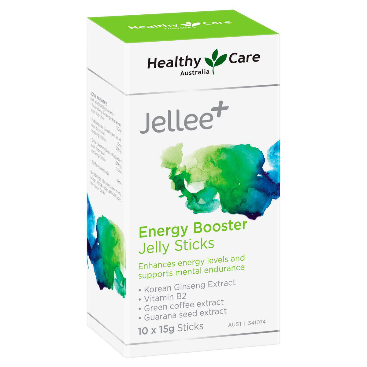 Healthy Care Jellee+ Energy Booster Jelly Sticks 10 x 15g