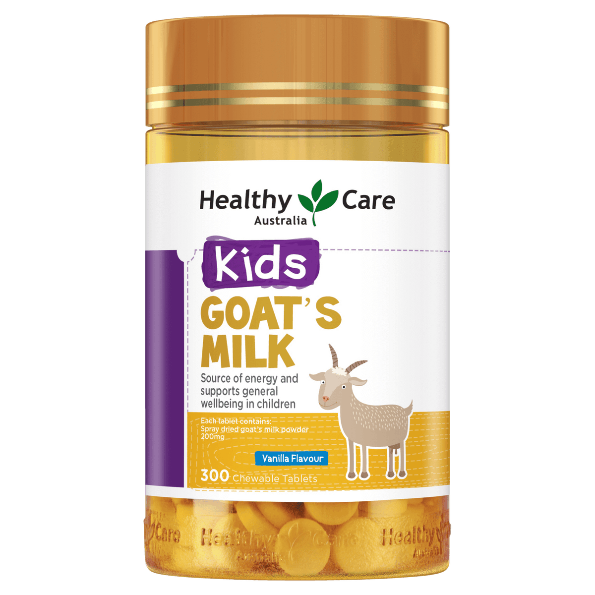 Healthy Care Kids Goat Milk Vanilla Flavour 300 Tablets