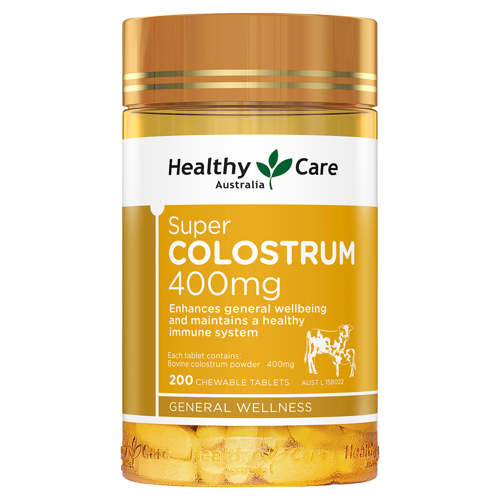 Healthy Care Colostrum 400mg 200 Chewable Tablets