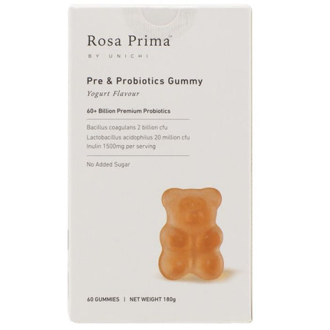 Unichi Rosa Prima Pre & Probiotics Gummy 2 x 60 Gummies Twin Pack