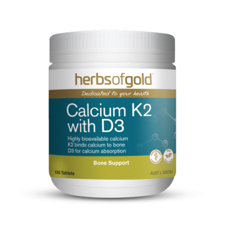 Herbs of Gold Calcium K2 with D3 180 Tablets