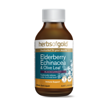 Herbs of Gold Elderberry Echinacea & Olive Leaf 100mL