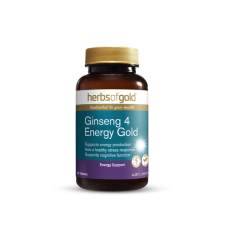 Herbs of Gold Ginseng 4 Energy Gold 30 Tablets