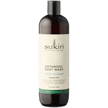 Load image into Gallery viewer, SUKIN Botanical Body Wash - Lime and Coconut 500mL