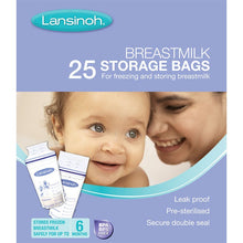 Load image into Gallery viewer, Lansinoh Breast Milk Storage Bags 25 Pack