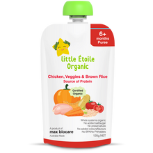 Load image into Gallery viewer, Little Etoile Organic Chicken, Veggies &amp; Brown Rice 120g