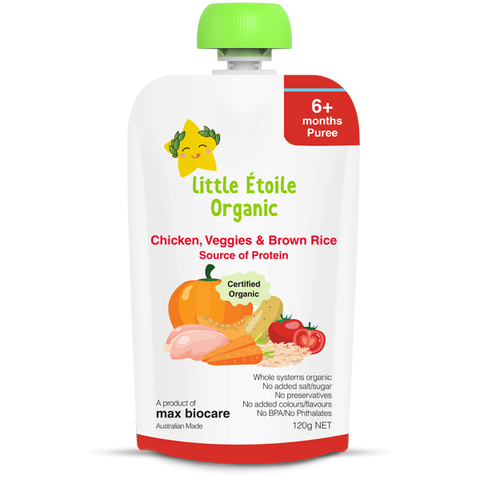 Little Etoile Organic Chicken, Veggies & Brown Rice 120g