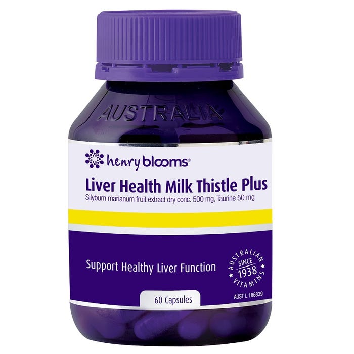 Henry Blooms Liver Health Milk Thistle Plus 60 Capsules