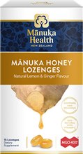 Load image into Gallery viewer, Manuka Health MGO 400+ Manuka Honey Drops Ginger &amp; Lemon 15 Pack 65g
