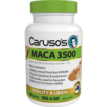 Load image into Gallery viewer, Caruso&#39;s Natural Health Maca 3500 60 Tablets