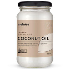 Load image into Gallery viewer, Melrose Organic Full Flavour Coconut Oil 325ml