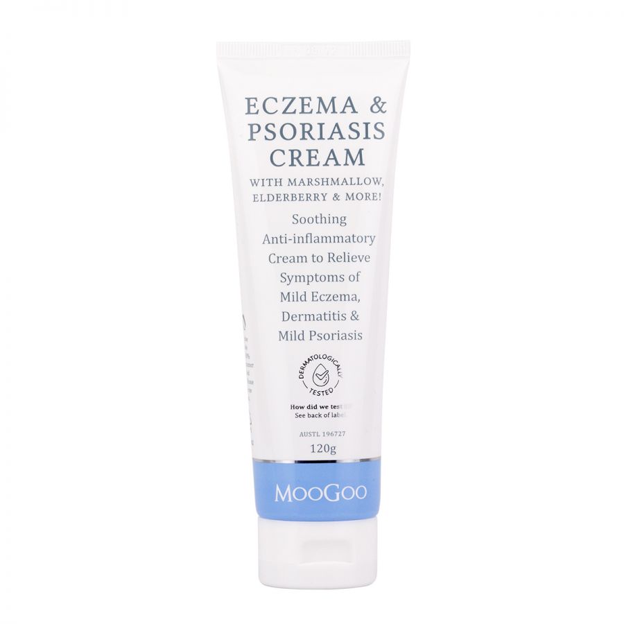 MooGoo Eczema & Psoriasis Cream
with Marshmallow, Elderberry & More! 120g