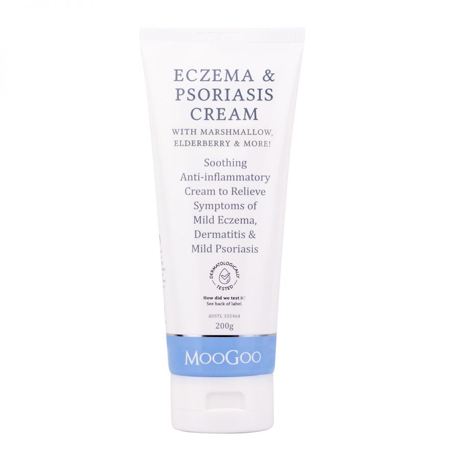 MooGoo Eczema & Psoriasis Cream
with Marshmallow, Elderberry & More! 200g