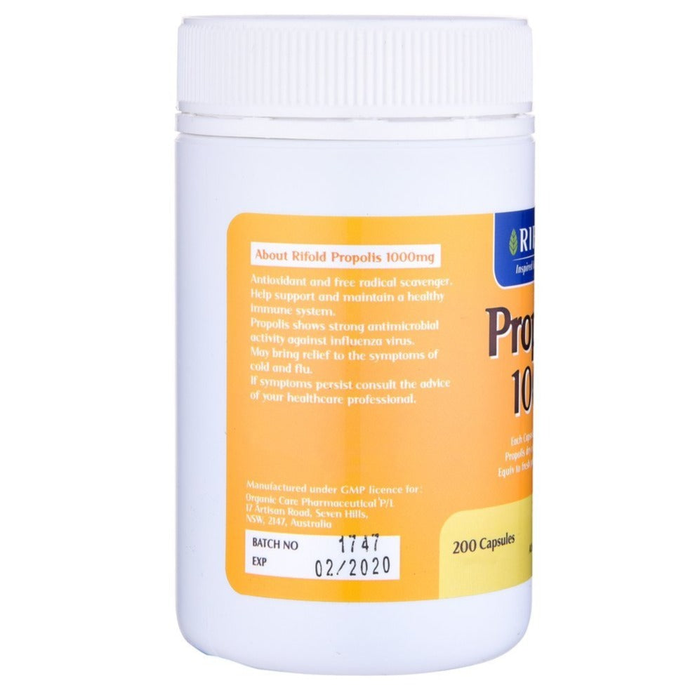 Rifold Propolis Capsule 1000mg 100 Capsules