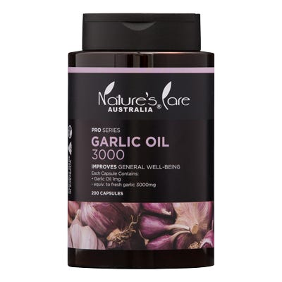 Nature's Care PRO Series Garlic Oil 3000mg 200 Capsules