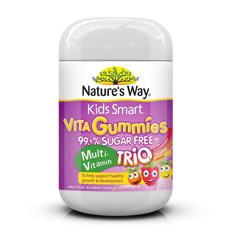 Nature's Way Kids Smart Vita Gummies Sugar free Multivitamins Trio 150 Pastilles