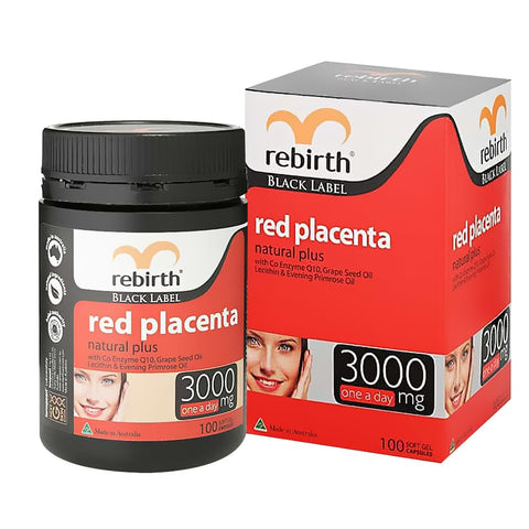 Rebirth Red Placenta 3000mg 100 Capsules