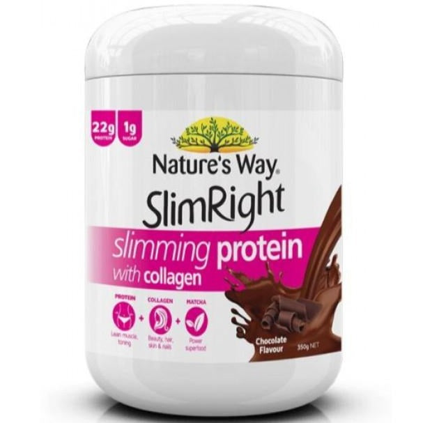 Nature's Way Slim Right Slimming Protein With Collagen Chocolate 350g
