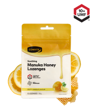 Load image into Gallery viewer, COMVITA Soothing Manuka Honey Lozenges with Propolis Lemon and Honey 12 Lozenges