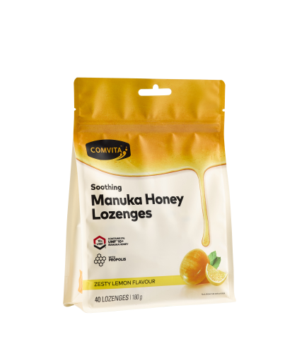 COMVITA Soothing Manuka Honey Lozenges with Propolis Lemon and Honey 40 Lozenges