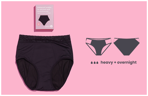 Pelvi Leakproof High Waisted Full Brief Underwear - Black