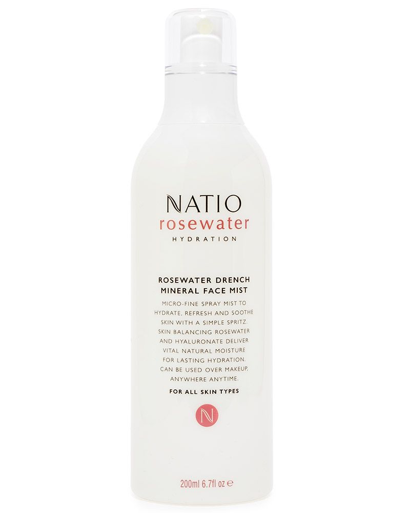 Natio Rosewater Hydration Drench Mineral Face Mist 200mL