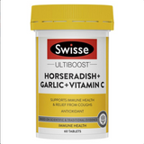 SWISSE Ultiboost Horseradish + Garlic + Vitamin C 60 Tablets