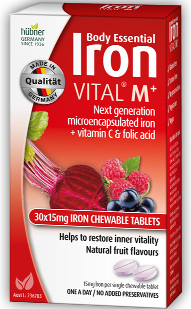 Iron Vital M+ 15mg x 30 Chewable Tablets