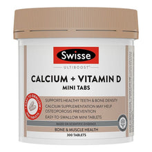 Load image into Gallery viewer, Swisse Ultiboost Calcium + Vitamin D Mini Tabs 300 Tablets
