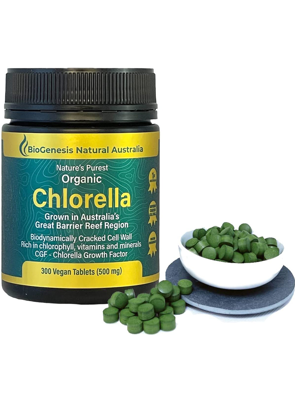 BioGenesis Natural Australia Organic Chlorella 300 Tablets
