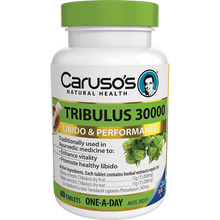 Load image into Gallery viewer, Caruso&#39;s Natural Health Tribulus 30000 60 Tablets