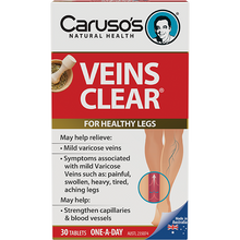 Load image into Gallery viewer, Caruso&#39;s Natural Health Veins Clear 30 Tablets