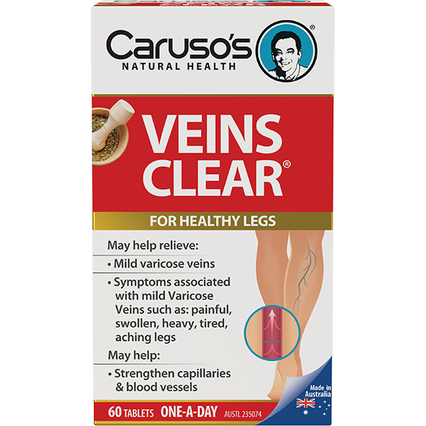 Caruso's Natural Health Veins Clear 60 Tablets
