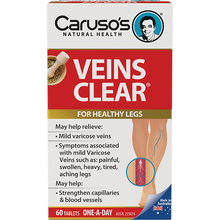 Load image into Gallery viewer, Caruso&#39;s Natural Health Veins Clear 60 Tablets