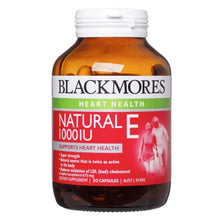 Load image into Gallery viewer, Blackmores Natural Vitamin E 1000IU 30 Capsules