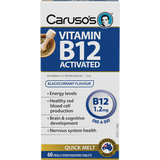 Caruso's Natural Health Vitamin B12 Activated 1200mcg 60 Quick MELT Tablets