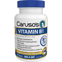 Load image into Gallery viewer, Caruso&#39;s Natural Health Vitamin B1 250mg 75 Tablets