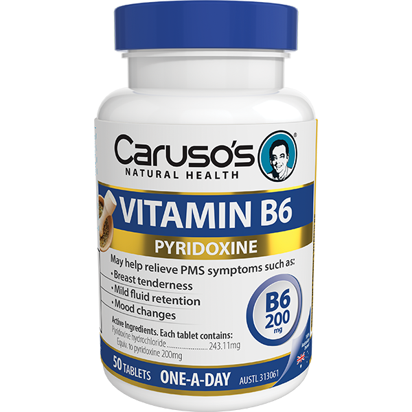 Caruso's Natural Health Vitamin B6 200mg 50 Tablets