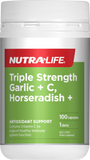 Nutra-Life Triple Strength Garlic + C, Horseradish + 100 Capsules