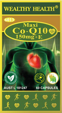 Load image into Gallery viewer, Wealthy Health Maxi CO-Q10 150mg + Vitamin E 60 Capules