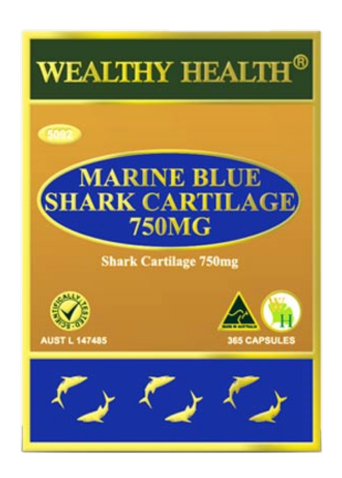 Wealthy Health Marine Blue Shark Cartilage 750mg 365 Capsule